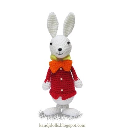 White Rabbit from Alice in Wonderland - PDF Amigurumi crochet pattern