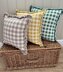 Gingham crochet cushions