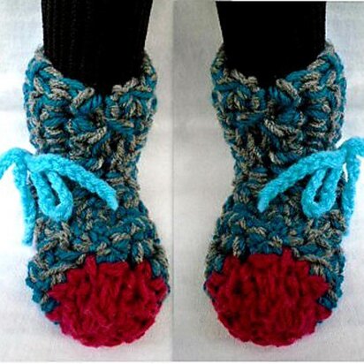 859 Turquoise Tall Slippers