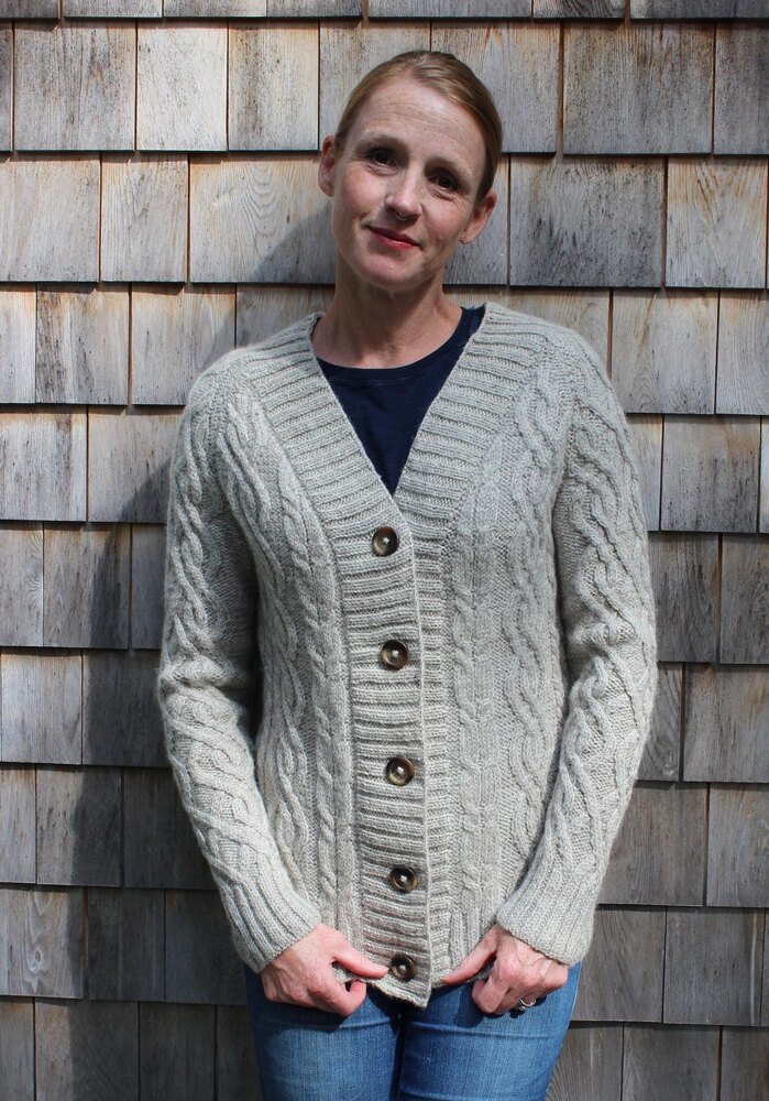 Women's Aran Cardigan Knitting pattern by Isle of Yarn Knitwear