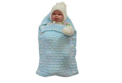 Baby doll sleeping bag blue