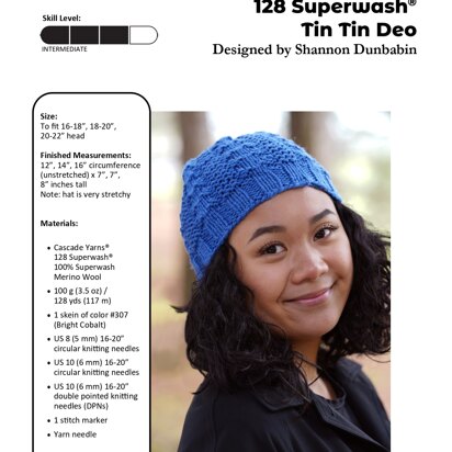 128 Superwash TinTin Deo in Cascade Yarns - C361 - Downloadable PDF