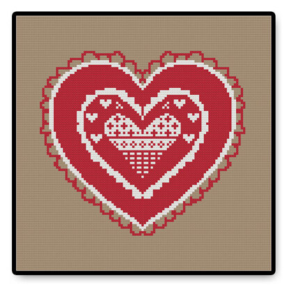 Valentine Heart - PDF Cross Stitch Pattern