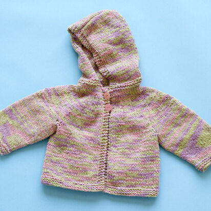 Bellflower Baby Hoodie Jacket in Lion Brand Nature's Choice Organic Cotton - 90339C - knitting pattern