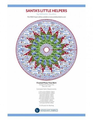 Windham Fabrics Frosted Pines Tree Skirt - Downloadable PDF