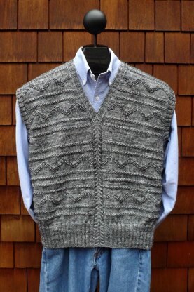 Mari Sweaters MS 188 Stripes & Chevrons Vest
