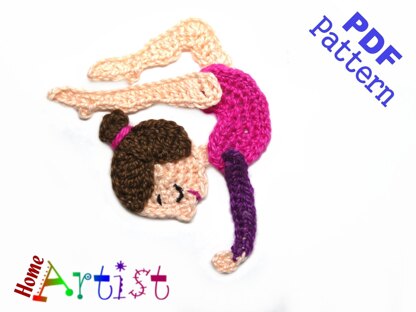 Gymnastic 4 Crochet Applique Pattern