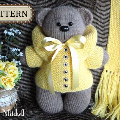 Knitting Pattern Teddy Bear Knitted Bear Knitted Toy Knitted Animals Pattern