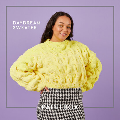 Daydream Sweater - Free Knitting Pattern for Women in Paintbox Yarns Chenille by Paintbox Yarns