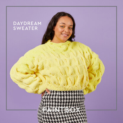 Daydream Sweater - Free Jumper Knitting Pattern for Women in Paintbox Yarns Chenille by Paintbox Yarns