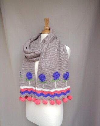Winter Blooms Scarf