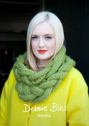 "Caitlin Cowl" - Cowl Knitting Pattern For Women in Debbie Bliss Roma - DBS018