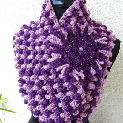 Chunky Cowl Scarf Lavender Shadow