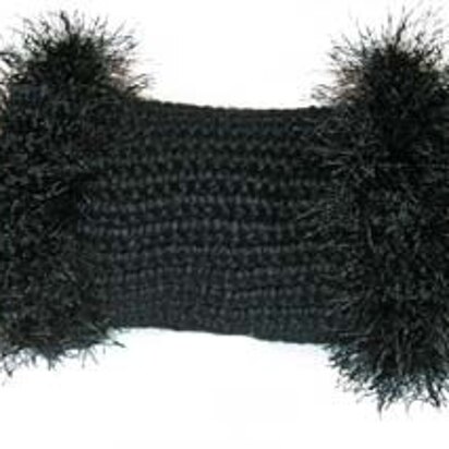 Knifty Knitter Warm Little Winter Muff Lion Brand Wool-Ease Thick & Quick and Fun Fur