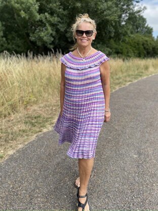 Ribbed Foldover Dress