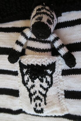 Zebra Car Seat/Pushchair Blanket, Hat & Toy