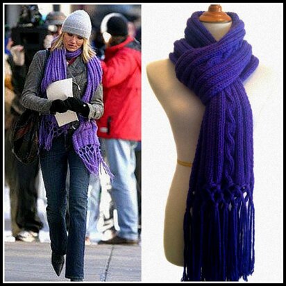 IN HER SHOES Cable Rib Scarf