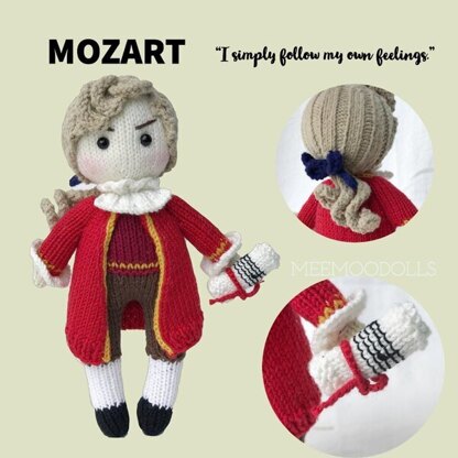 Meemoodolls MOZART. KNITTING ICONIC DOLL.