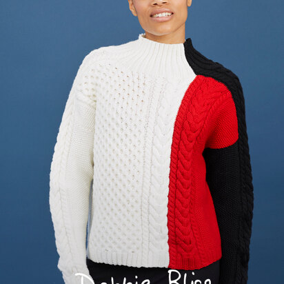 Larissa Sweater - Knitting Pattern For Women in Debbie Bliss Rialto DK