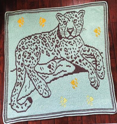 LovePrints Wildcat Blanket - Overlay Mosaic Crochet Pattern and Chart