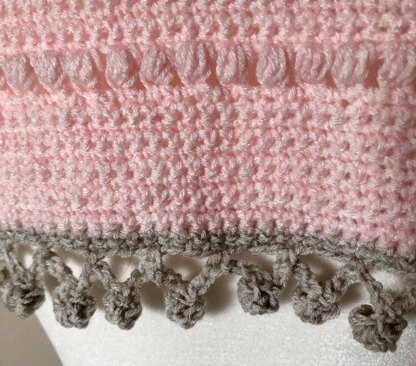 Bubbly Bobbles Crochet Rectangle Shawl Pattern PDF
