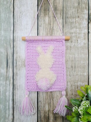 Fluffy Bunny Wall Hanging - US Terms