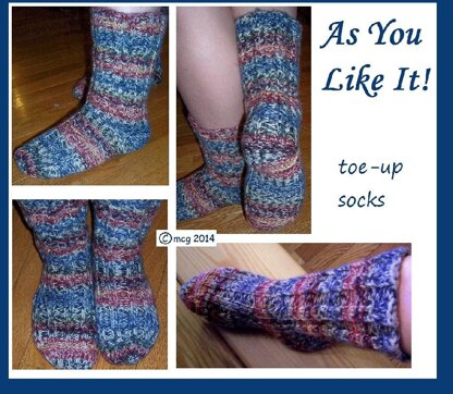 As You Like It -- toe-up, top-down and legwarmers all in one