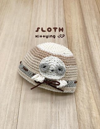 Sloth Beanie for Preemie and Doll Hat by Kittying