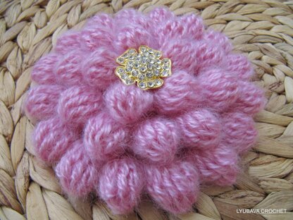 Crochet Cluster Stitch Brooch