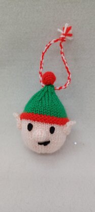 PDF Christmas Bauble DK Knitting Pattern EASY Hanging Ornament Decoration 4designs Charity knit Christmas Eve Box Robin Elf Reindeer festive