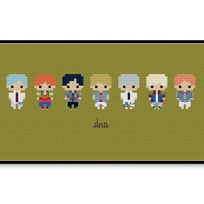 BTS DNA Bite Size - PDF Cross Stitch Pattern