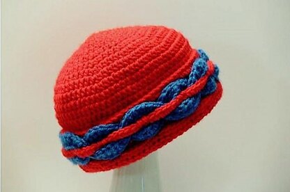 Woven Brim Winter Hat