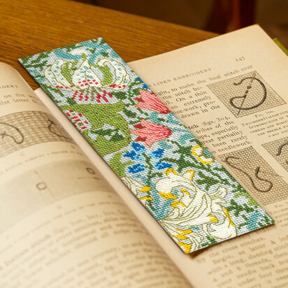 DMC The V&A - Golden Lily - J.H. Dearle Bookmark - 6cm x 19.5cm