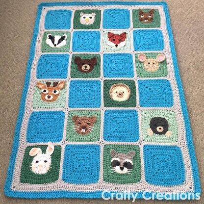 Woodland Animals Baby Blanket