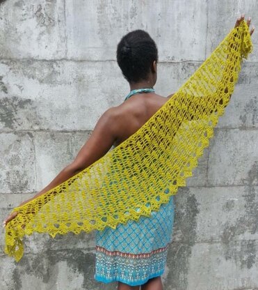 New Spring Leave Crochet Shawl