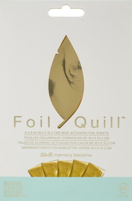We R Memory Keepers Foil Quill Foil Sheets 4"X6" 30/Pkg - Gold Finch