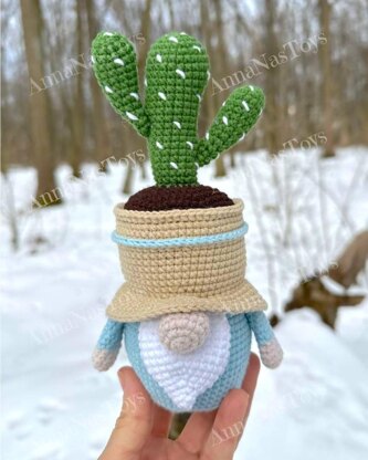Gnome-cactus in a pot 2