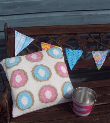 Seaside Doughnuts Cushion Cover