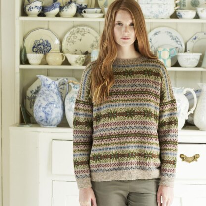 Finch Fairisle Jumper Knitting pattern by Marie Wallin | LoveCrafts