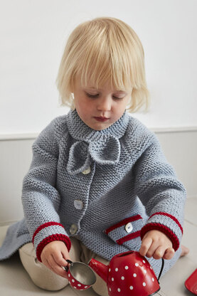 Aimee Jacket - Jacket and Coat Knitting Pattern For Girls in MillaMia Naturally Soft Aran by MillaMia