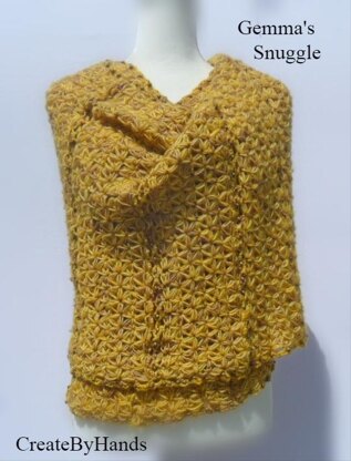 Gemma's Snuggle - Jasmine Flower Shawl Crochet Pattern with Beaded Lace