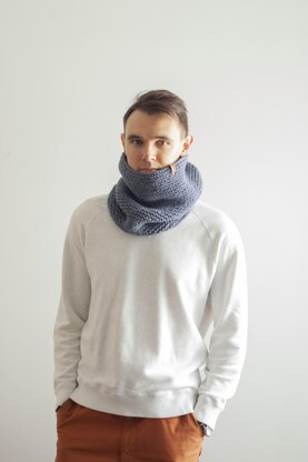 Knit cowl pattern, Snood for Men + Video