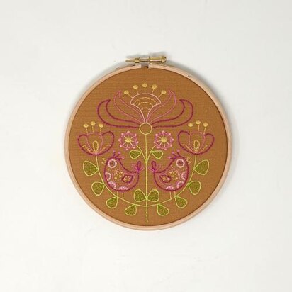 Creative World Of Craft Love Birds Embroidery Kit - 6"