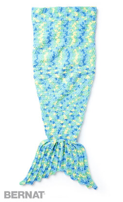 My Mermaid Crochet Snuggle Sack in Bernat Blanket Brights Big Ball - Downloadable PDF