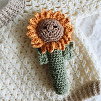 Sunny the sunflower baby rattle