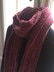 Velvet scarf from chenille yarn with corduroy texture