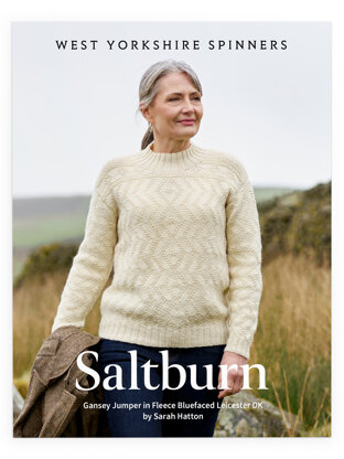 Saltburn Gansey Jumper in West Yorkshire Spinners Fleece Bluefaced Leicester DK