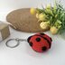 Ladybug crochet keychain pattern Amigurumi bag charm Crochet car hanging decor
