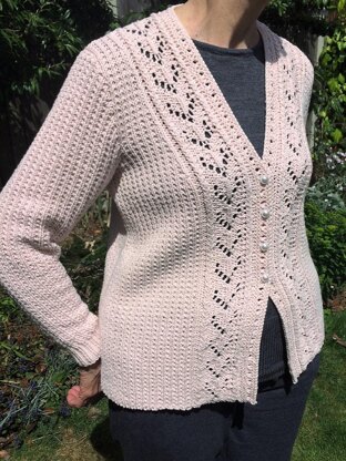 Textured V Neck Cardigan