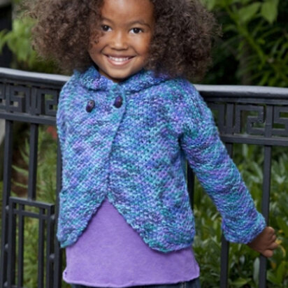 Two-Button Hoodie in Caron Simply Soft Paints - Downloadable PDF